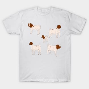 Boer Goats Pattern Transparent T-Shirt